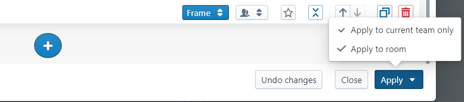 Apply changes - toolbar customization