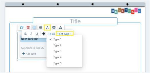 CardList - editing the text’s font