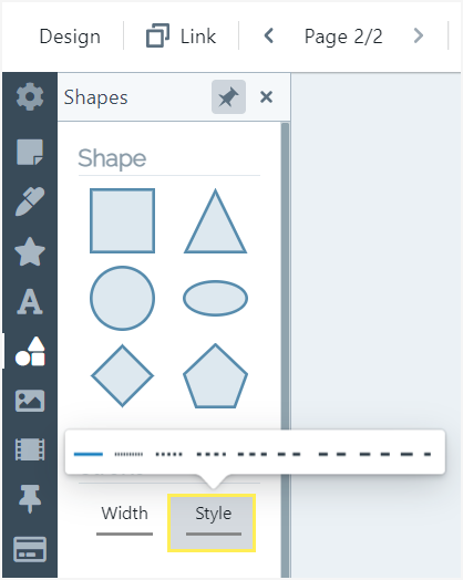 Select the shape’s stroke style