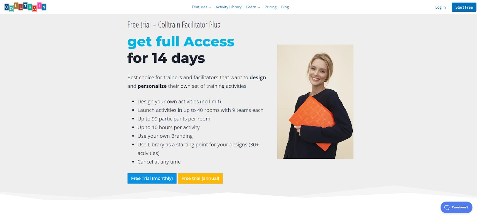 Colltrain free trial - Facilitator Plus