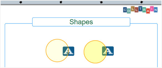 Overlapping objects on a flipchart