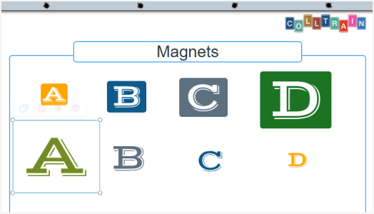 Magnets on flipchart - Colltrain