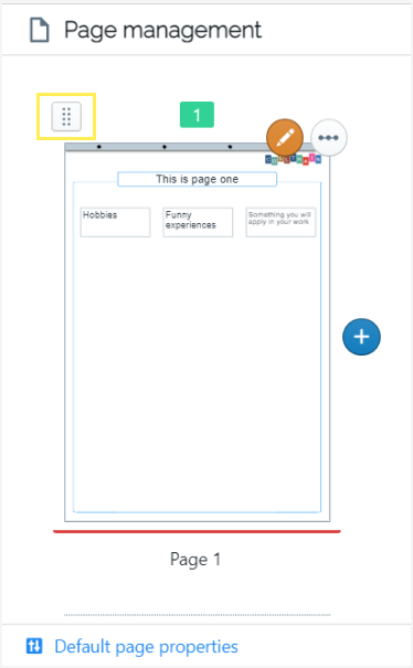 Change the order of the pages in Page Management