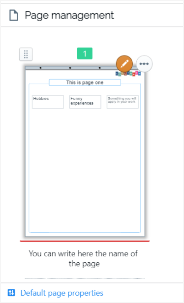 Rename the page in Page Management