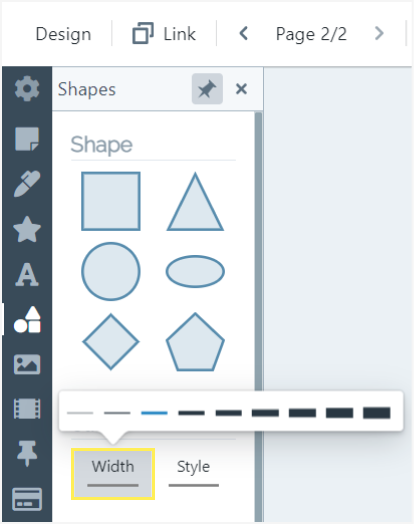 Select stroke width