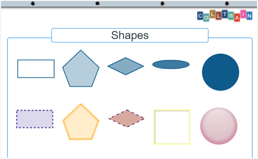 Shapes on flipchart - Colltrain