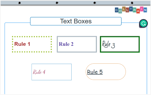 TextBoxes on flipchart - Colltrain